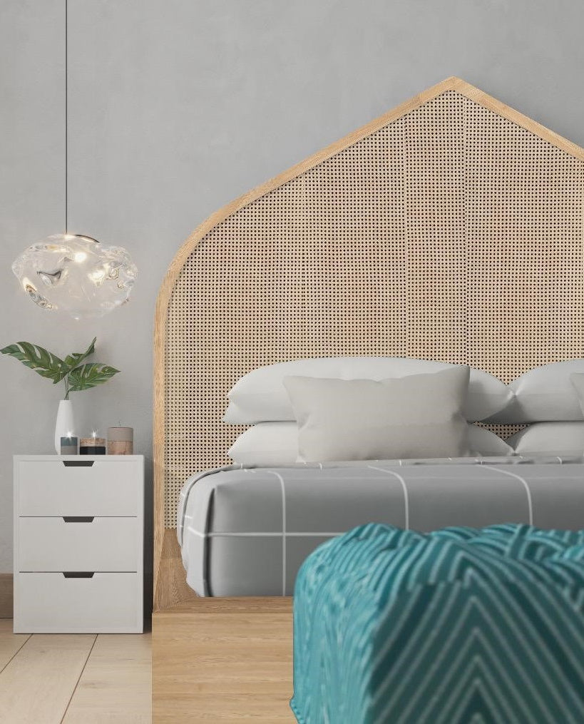 Rattan Keel bed and headboard